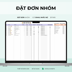 Đặt đơn nhóm – Google Spreadsheets Template