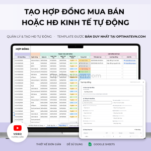 Quản lý và tạo hợp đồng mua bán, hợp đồng kinh tế tự động – Google Sheets