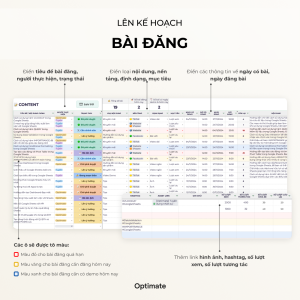 Alternative view of Content Planner – Lập kế hoạch bài đăng – Google Sheets Template
