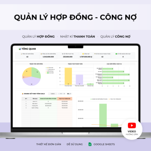 Alternative view of Quản lý hợp đồng – công nợ – Googlesheets Template